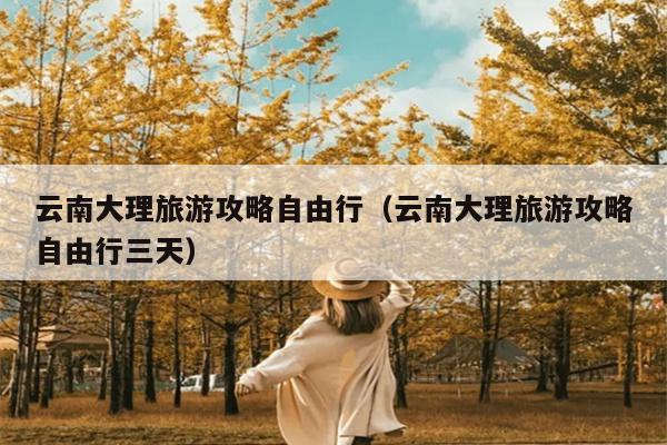 云南大理旅游攻略自由行（云南大理旅游攻略自由行三天）