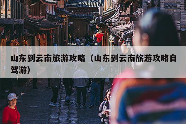 山东到云南旅游攻略（山东到云南旅游攻略自驾游）