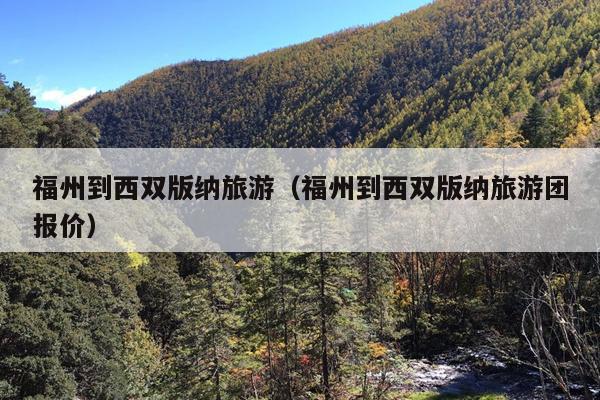 福州到西双版纳旅游（福州到西双版纳旅游团报价）